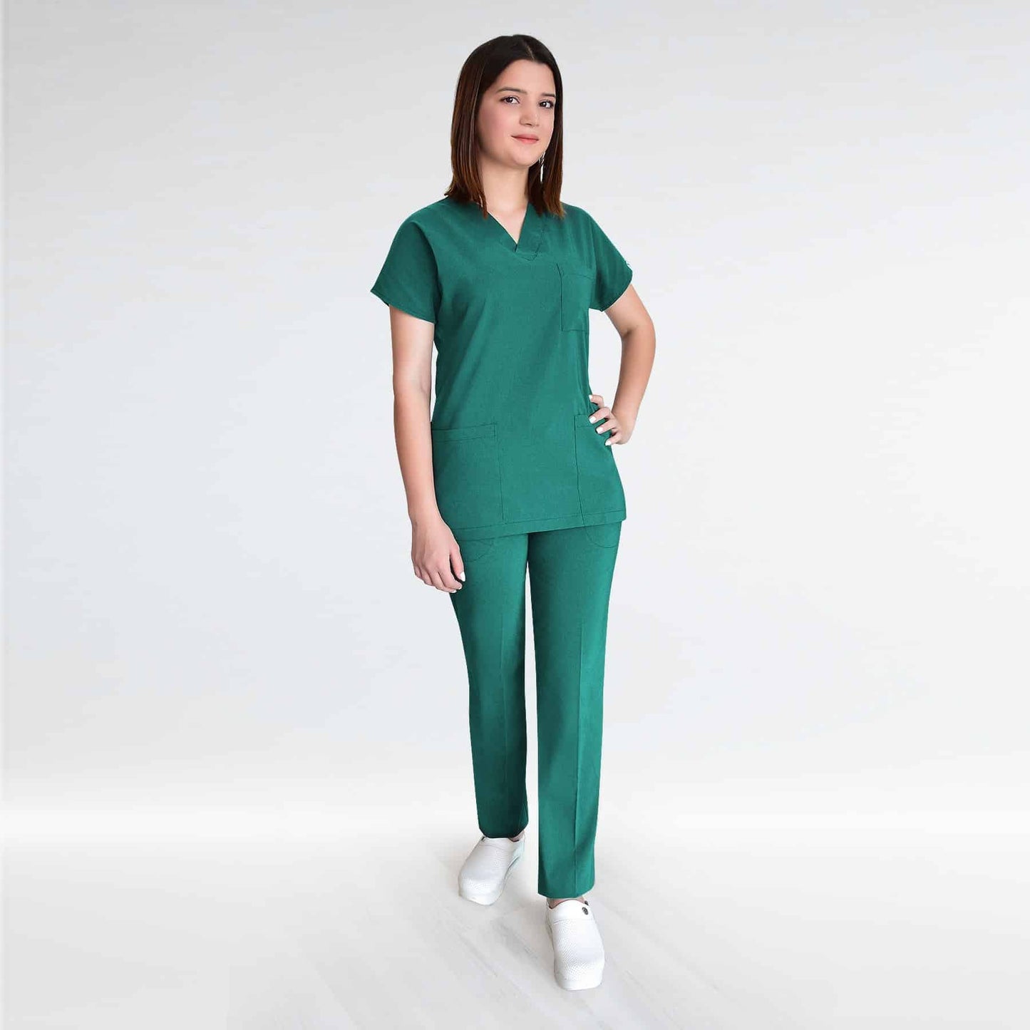 ქირურგიული მწვანე, რბილი ლიკრას საექთნო-საავადმყოფოს ექიმის უნიფორმა ქირურგიული გუნდისთვის