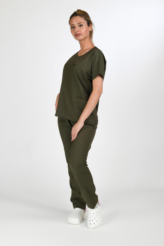 ვაფლის ნაქსოვი,მუქი მწვანე