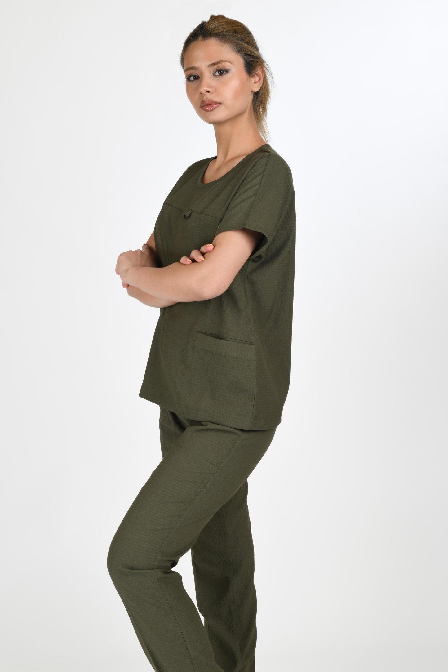 ვაფლის ნაქსოვი,მუქი მწვანე