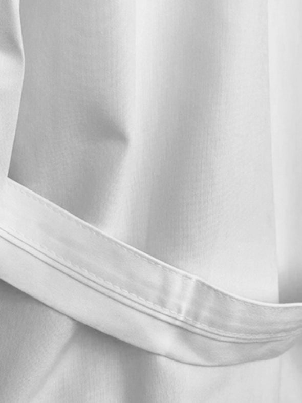 თეთრი მამაკაცის სამედიცინო ხალათი, ალპაკას ქსოვილი, "ჯაჯის" საყელოთი