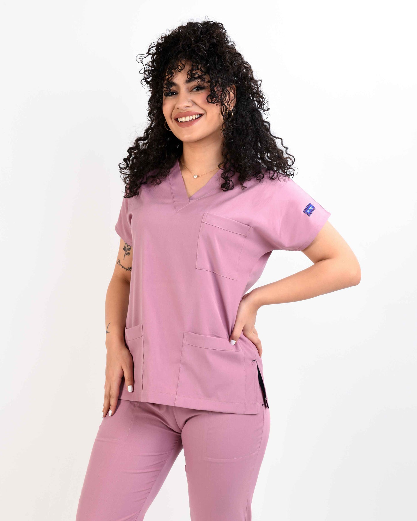 ლიკრას ქსოვილი ფერმკრთალი ვარდისფერი