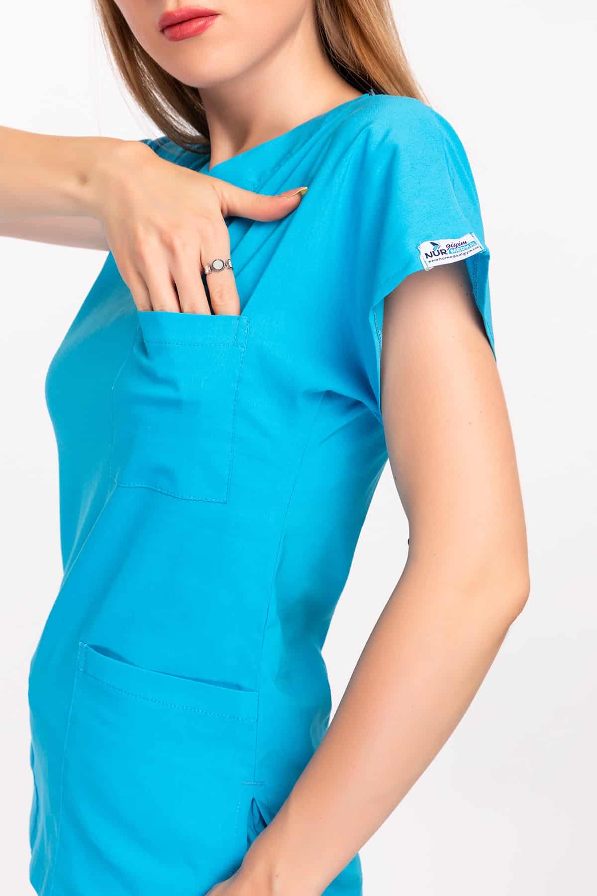 ღია ცისფერი ელასტიური  ქირურგიული სკრაბების კომპლეკტი