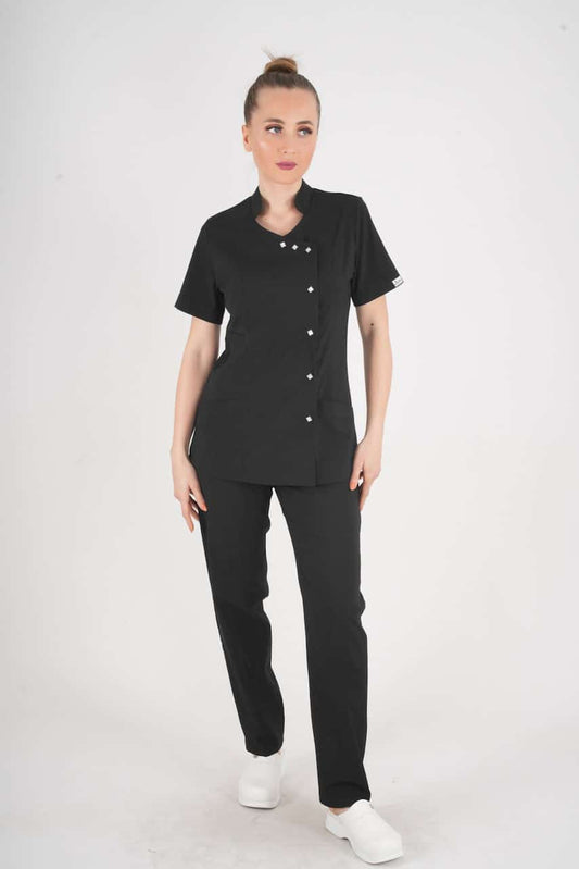 შავი ფერის სამედიცინო  სკრაბი  ექიმისა და ექთნისთვის.მხოლოდ ქალბატონებისთვის.