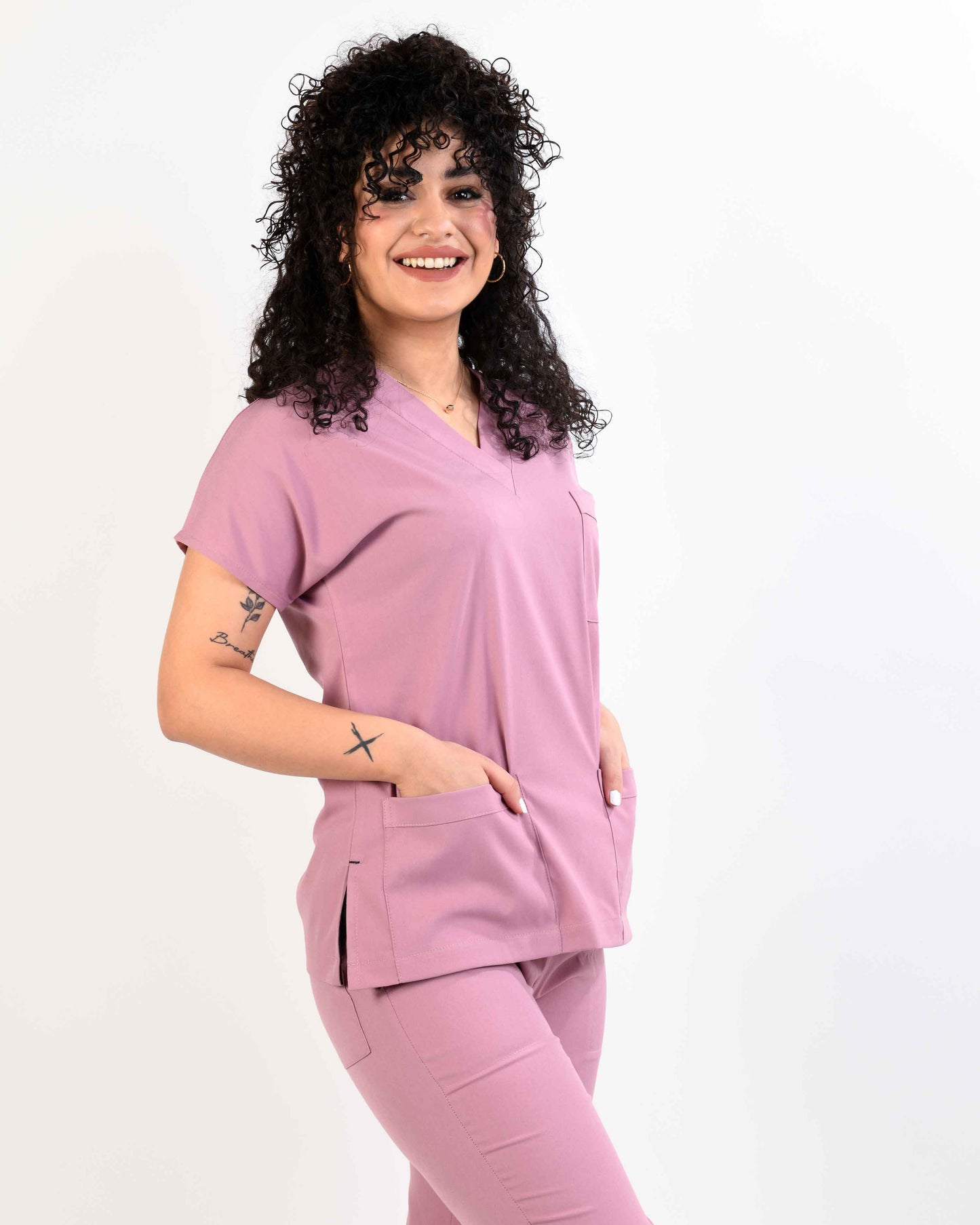 ლიკრას ქსოვილი ფერმკრთალი ვარდისფერი