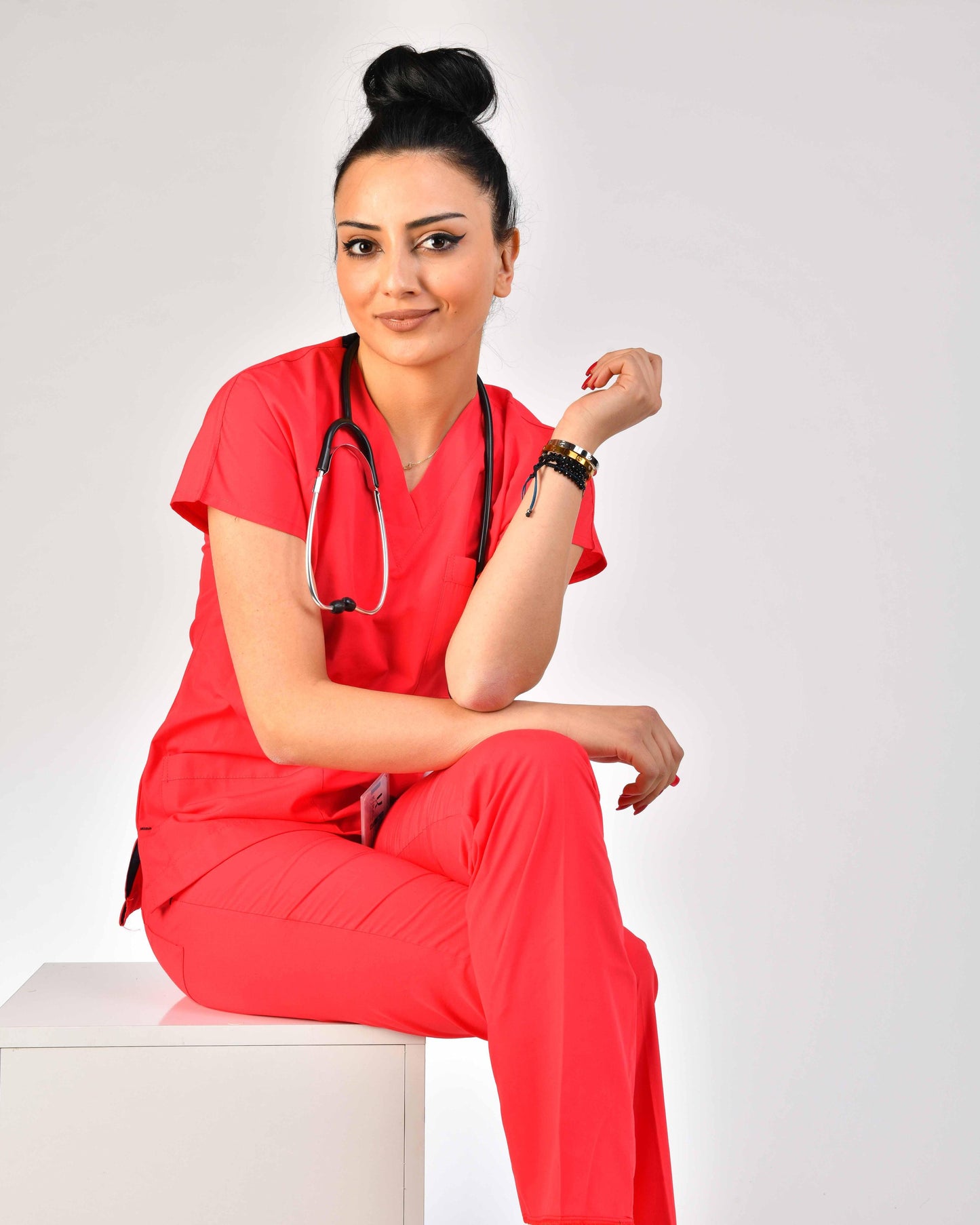 ლიკრას ქსოვილი ატმის ფერი