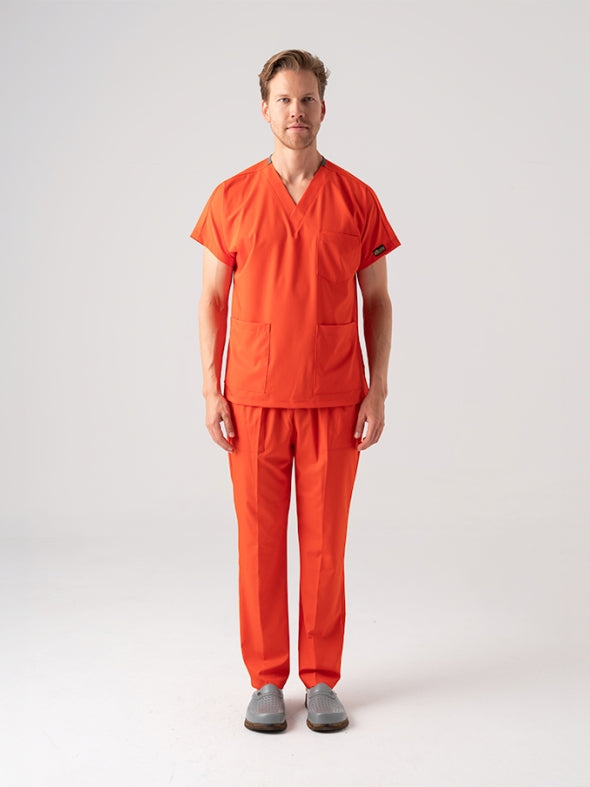 ნარინჯისფერი Dr. Grey-ს სამედიცინო კოსტიუმი (ქირურგიული) ექიმებისა და ექთნებისთვის, საუკეთესო ლიკრას ქსოვილი