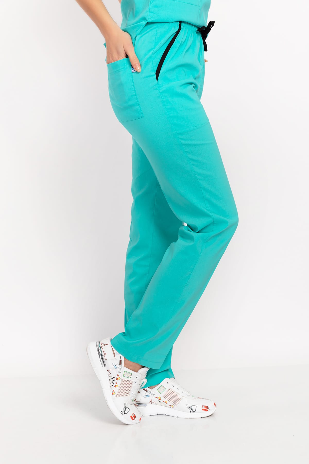 მენტოლის მწვანე ელასტიური უნისექს ქირურგიული სკრაბები