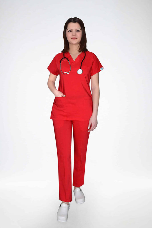 წითელი ტერისკოტონის სამედიცინო უნიფორმა, სკრაბი