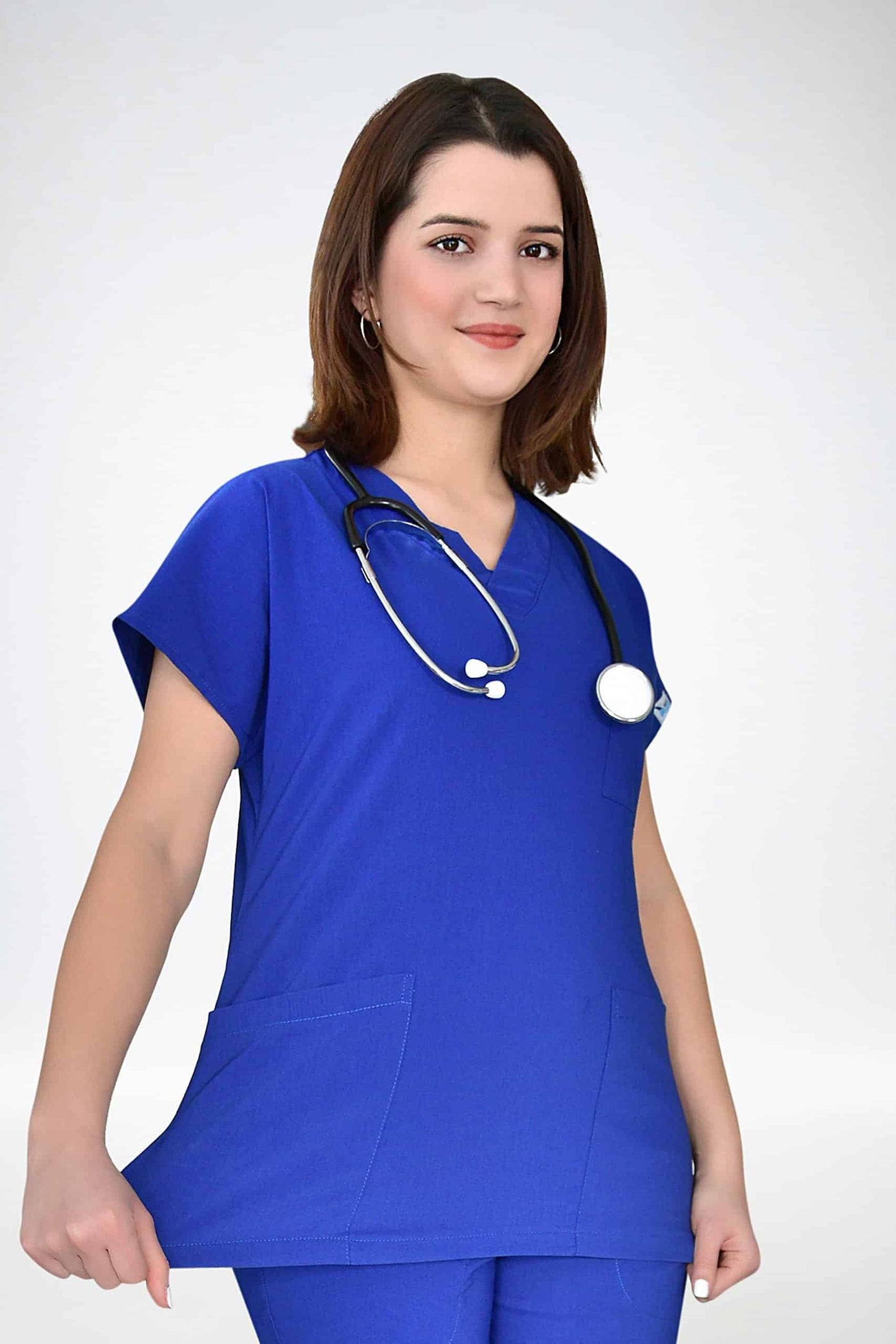 ლურჯი ელეკტრიკი. ელასტიური უნისექს ქირურგიული სკრაბის  კომპლექტი