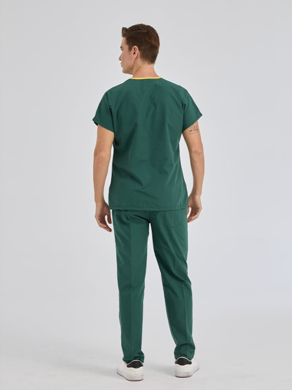 მუქი მწვანე ტერისკოტონის სამედიცინო უნიფორმა, სკრაბი