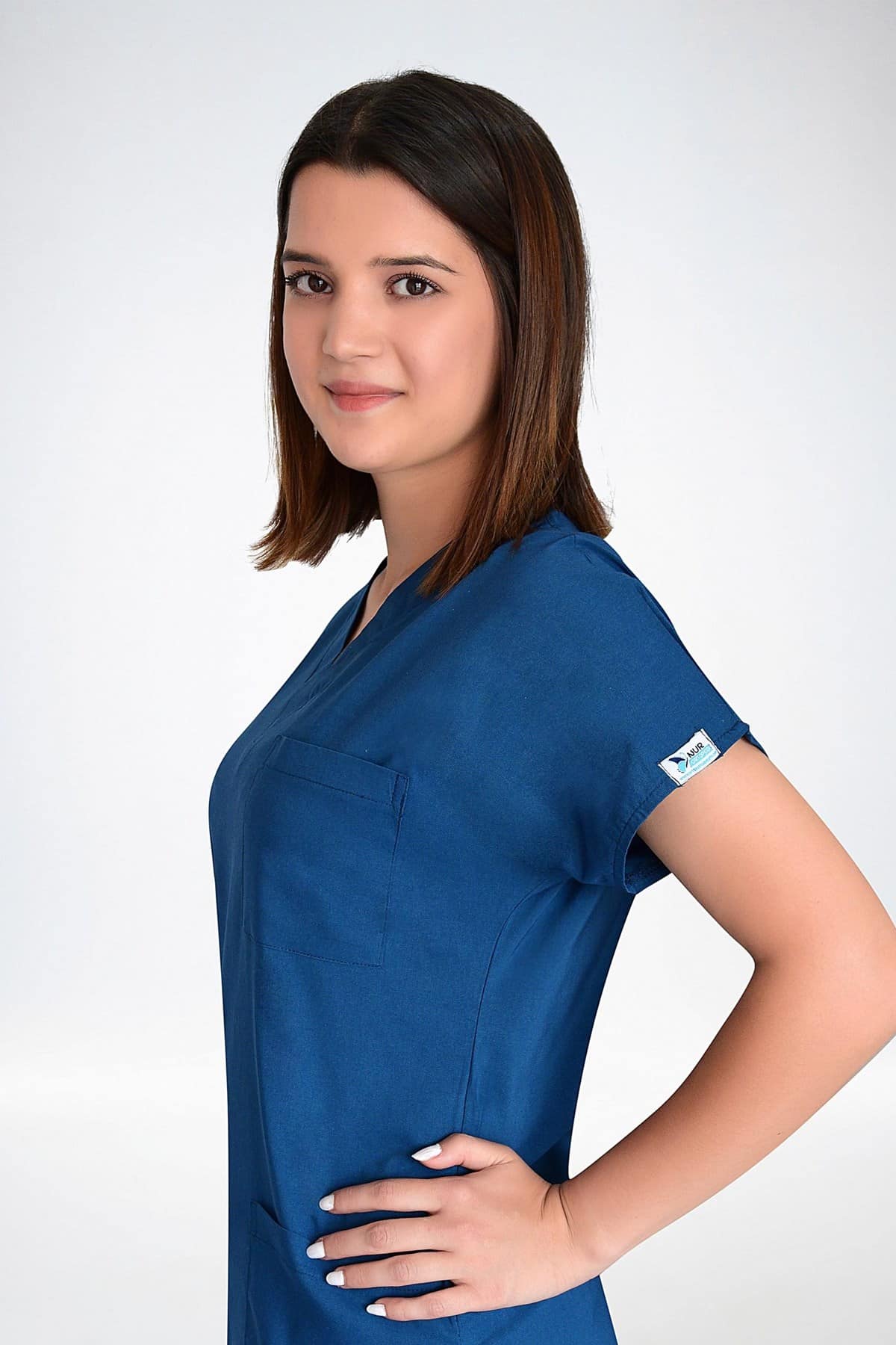 ღია ლურჯი ელასტიური უნისექს ქირურგიული სკრაბები