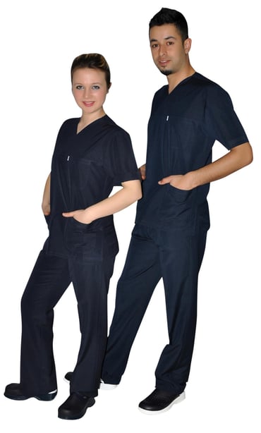 მუქი ლურჯი.სამედიცინო სკრაბი. უნისექსი ექიმებისთვის და ექთნებისთვის.მედ. პერსონალისთვის