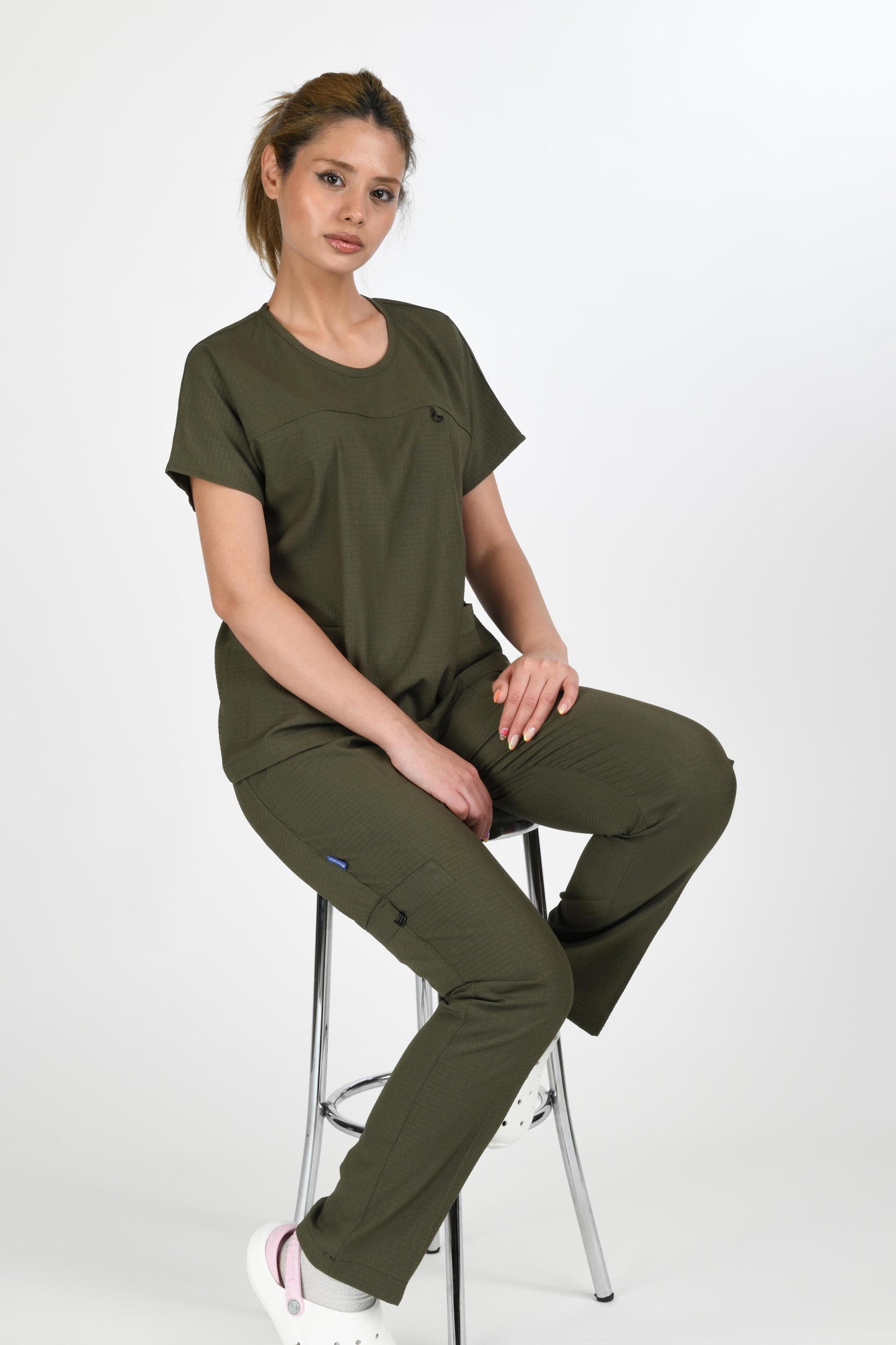 ვაფლის ნაქსოვი,მუქი მწვანე