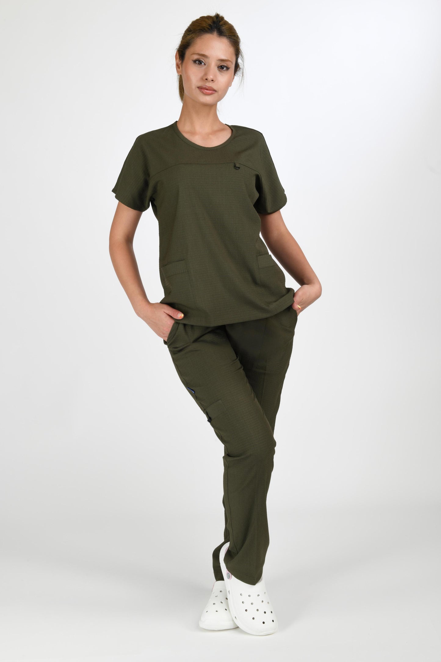 ვაფლის ნაქსოვი,მუქი მწვანე