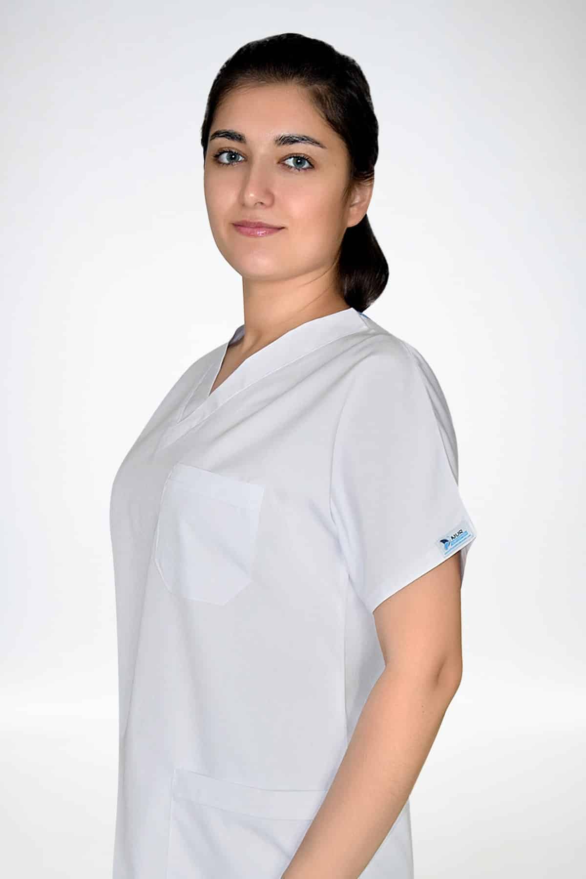 თეთრი ალპაკა.სამედიცინო სკრაბი. უნისექსი ექიმებისთვის და ექთნებისთვის.მედ. პერსონალისთვის