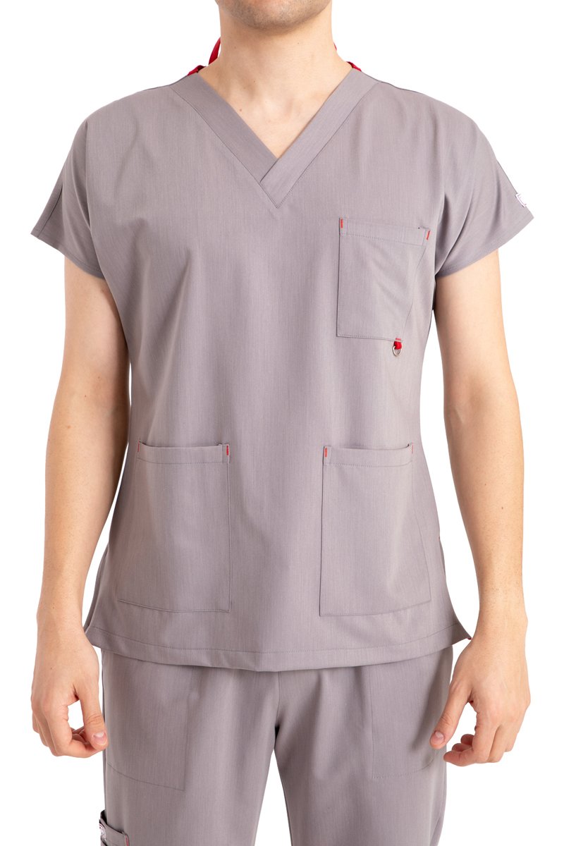 მამაკაცის ელასტიური ბამბის ღია ნაცრისფერი