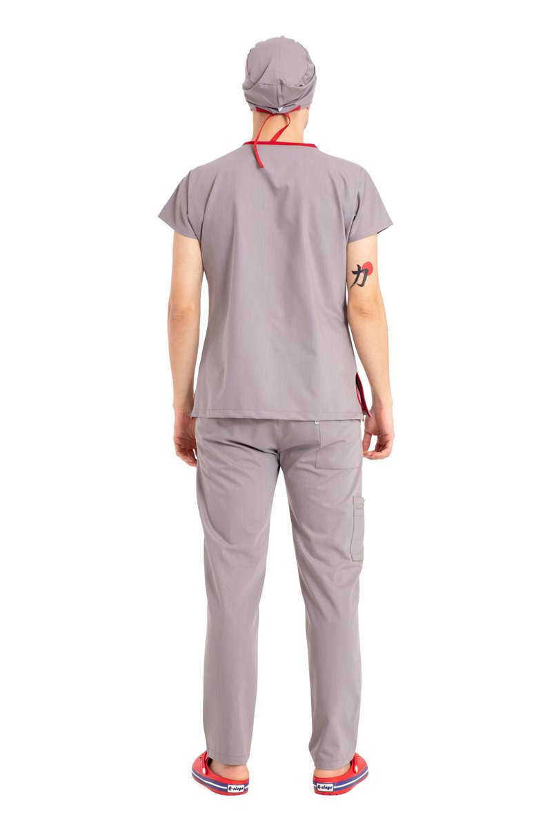 მამაკაცის ელასტიური ბამბის ღია ნაცრისფერი